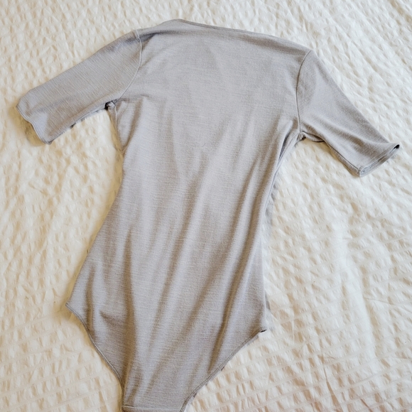 Aritzia Wilfred Heather Grey Body Suit - Picture 3 of 4
